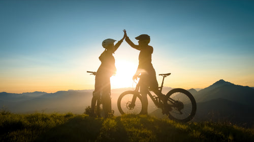 Mountain bikers on the trail — Rhino skin care for MTB riders.