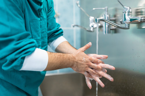 Washing hands — Rhino skin care for frequently washed hands.