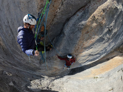 Seb Berthe rope soloing “Etat de choc”