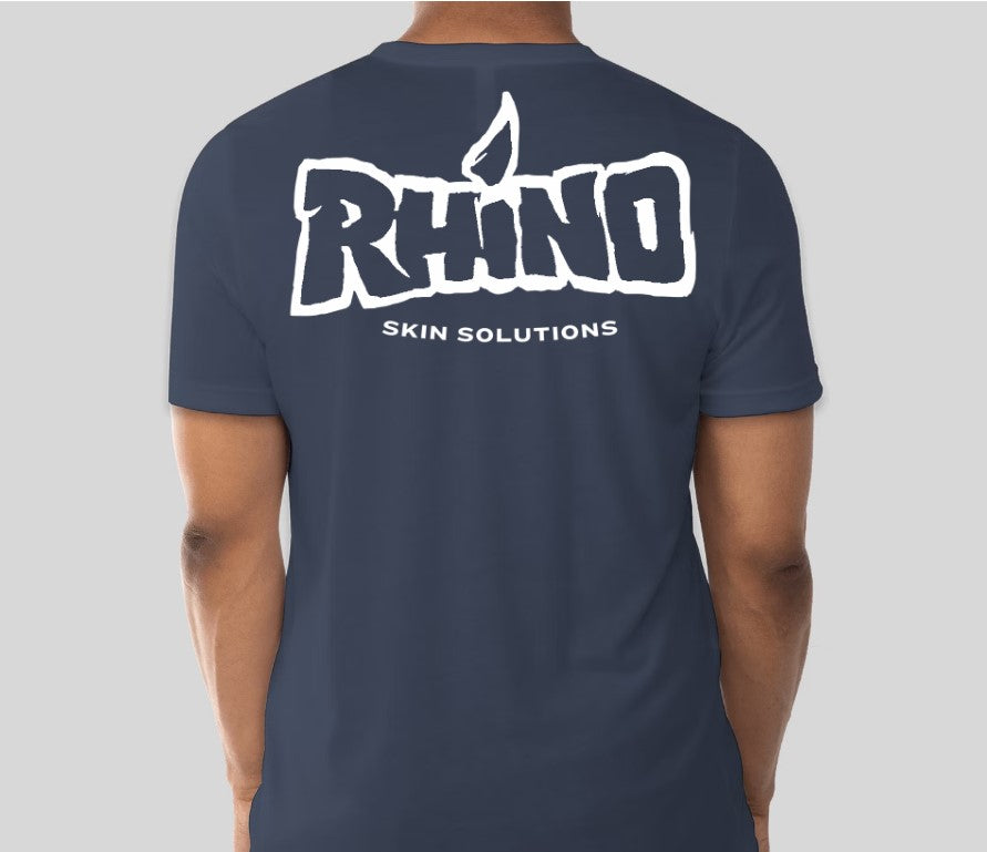  Discover Rhino Logo T-Shirts in Blue, crafted from ultra-soft tri-blend fabric for comfort and durability. Perfect for climbers and outdoor lovers, these tees combine style with a perfect fit. Shop Rhino apparel today!