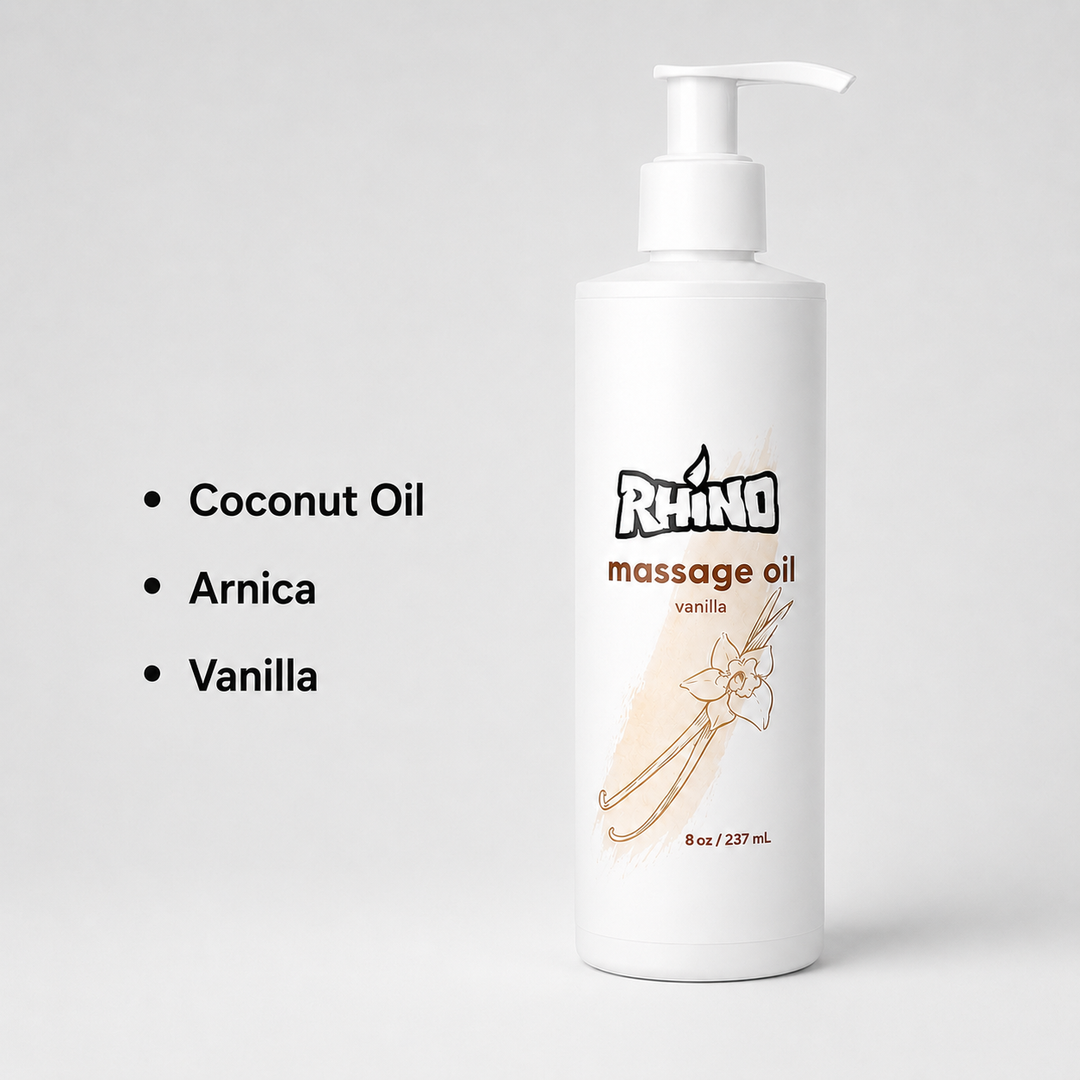 Rhino Massage Oil bottle