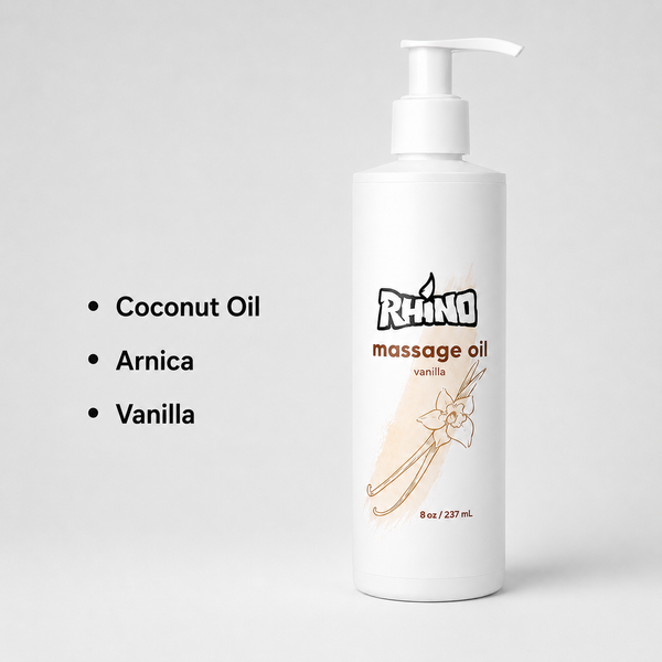 Rhino Massage Oil bottle