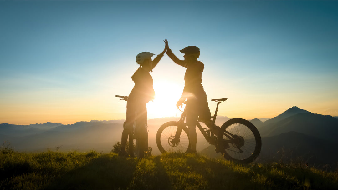 Mountain bikers on the trail — Rhino skin care for MTB riders.