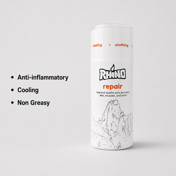 Rhino Repair cream for damaged skin and sore muscles