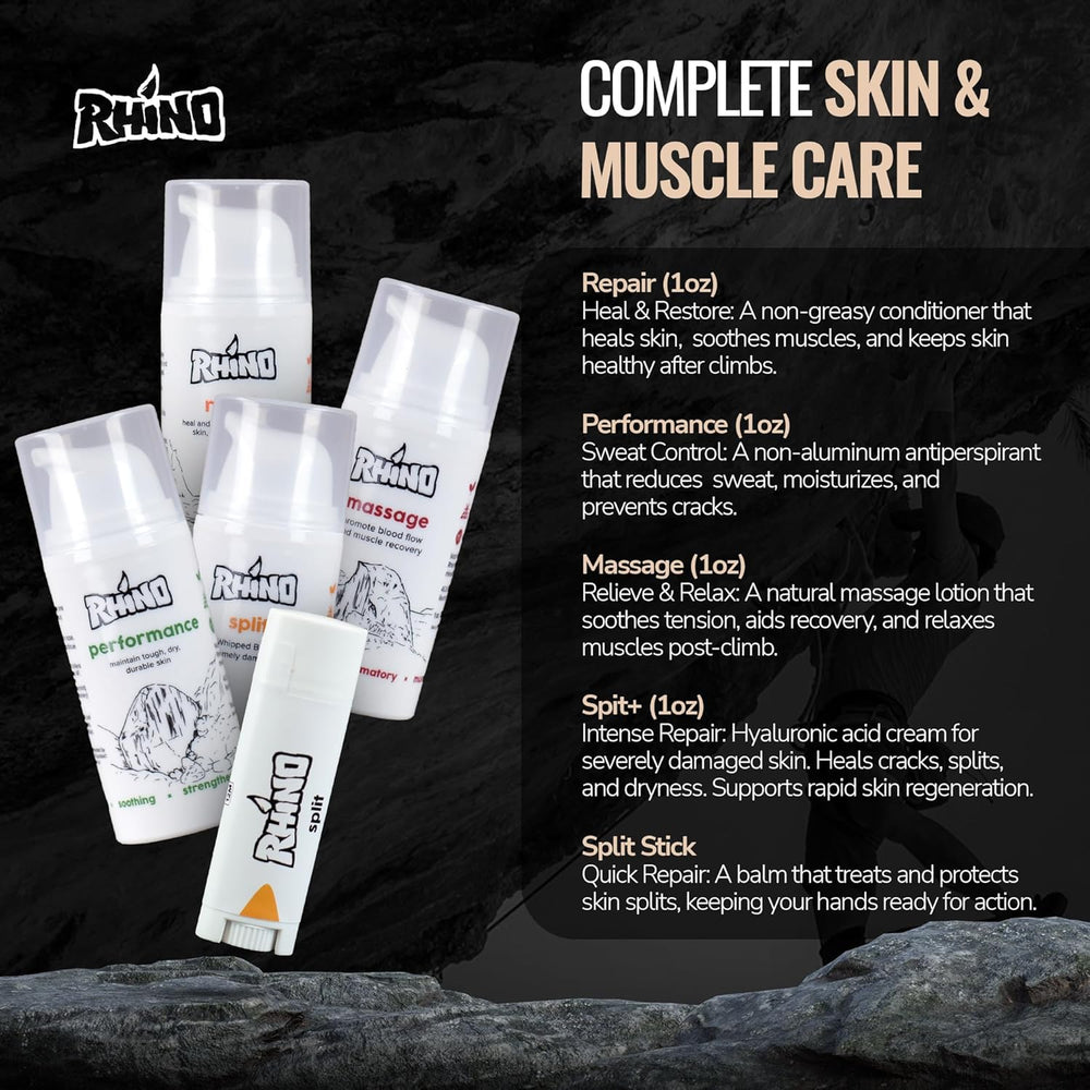 limbing skincare essentials”, “athlete skin repair kit”, “active lifestyle skin bundle”, “travel sports skin care set”.

Story points:

“Solar-powered USA manufacturing”

“Trusted by climbers, jiu-jitsu athletes, mountain bikers, disc golfers”

“From the factory in Redmond, Oregon — made for athletes, by athletes”