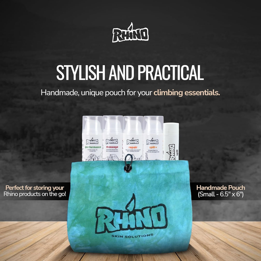 Complete athlete skincare kit from Rhino Skin Solutions featuring travel-size performance products