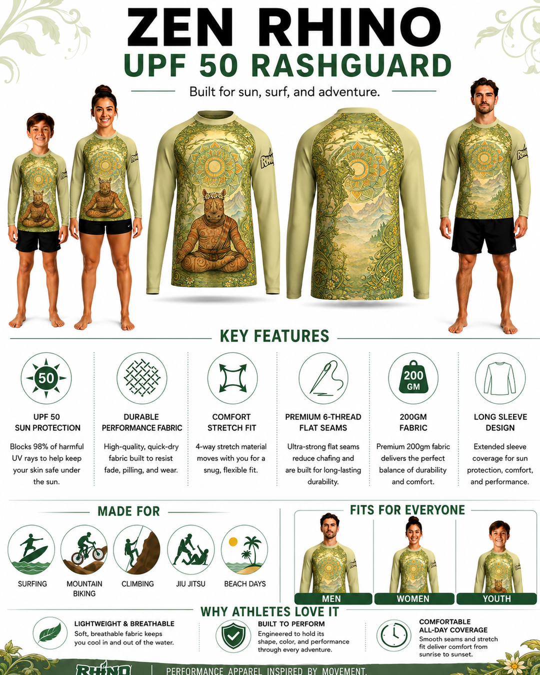Zen Rhino - UPF 50 Rashguard