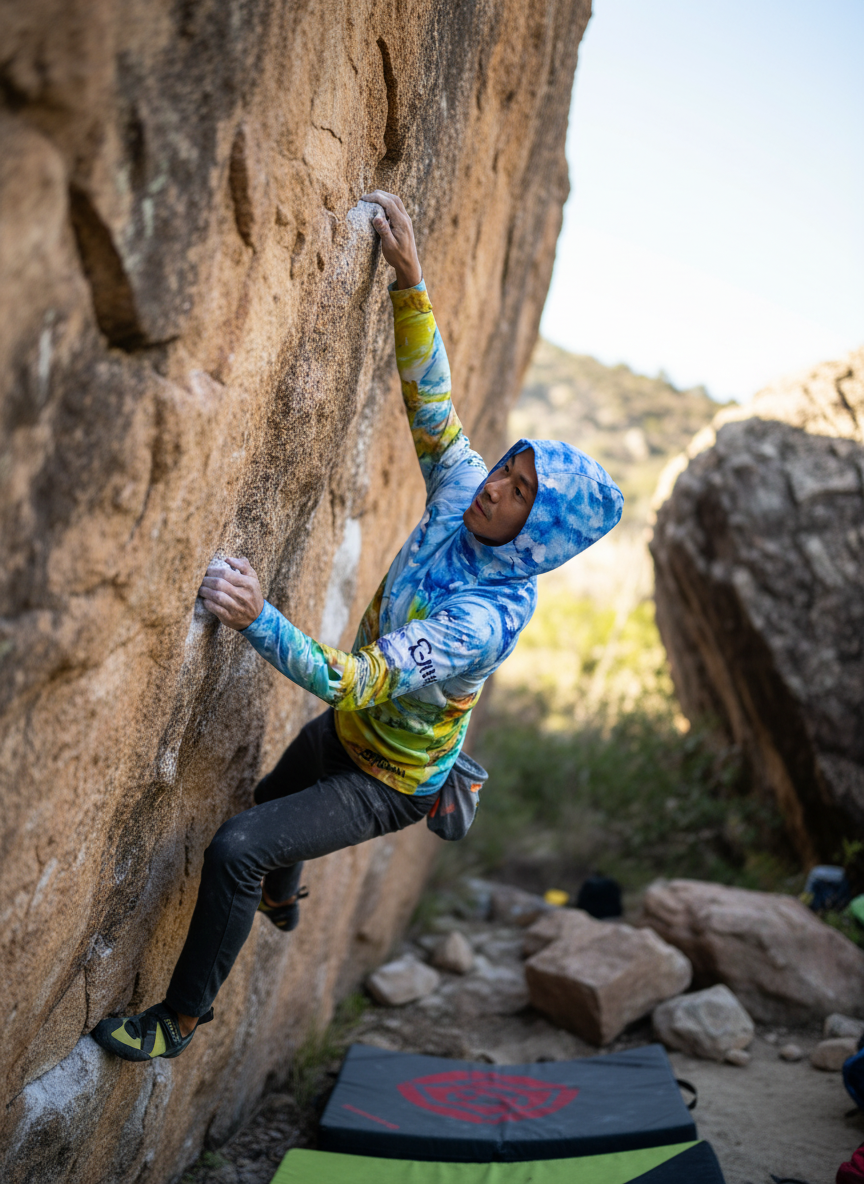 Sun Hoodie – Poly SPF 50 with Artwork by Debbra Brown