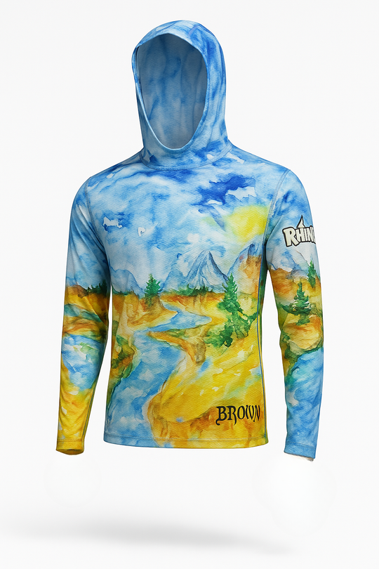Sun Hoodie – Poly SPF 50 with Artwork by Debbra Brown