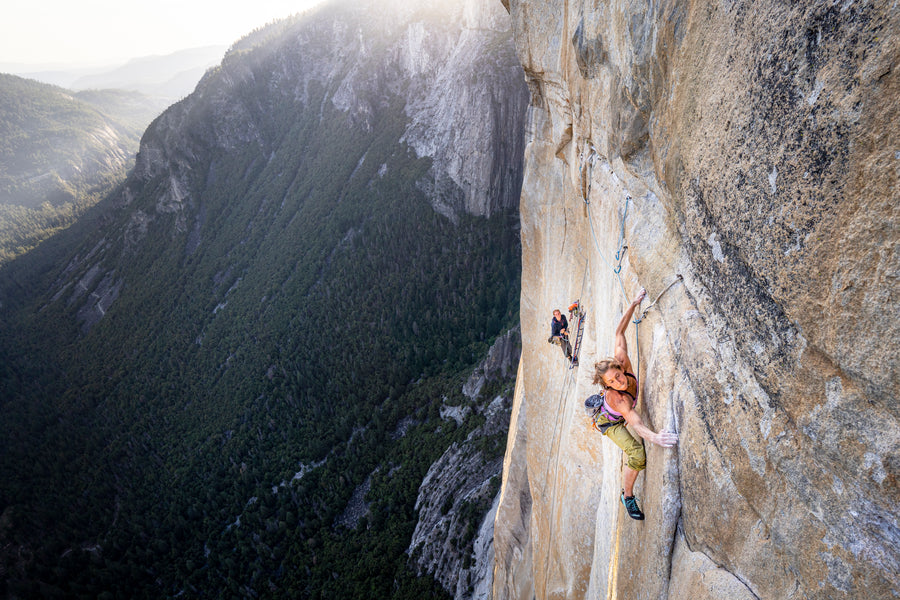 Amity Warme climbing Golden Gate