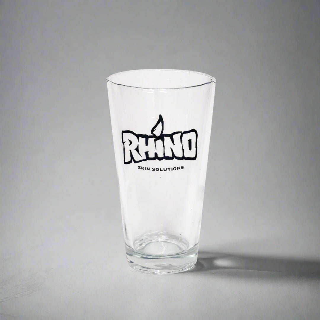 Rhino pint glass