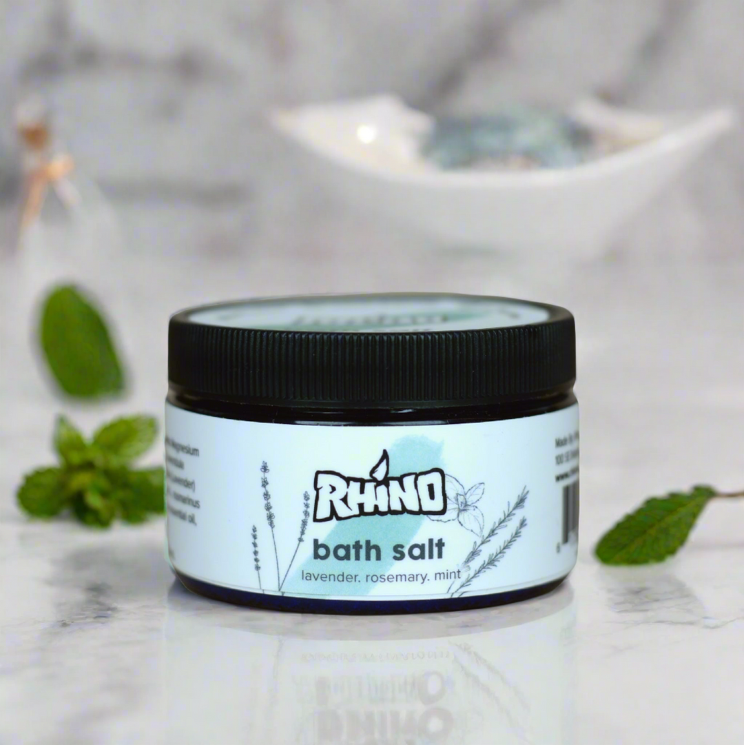 Rhino magnesium bath salt is cooling and soothing