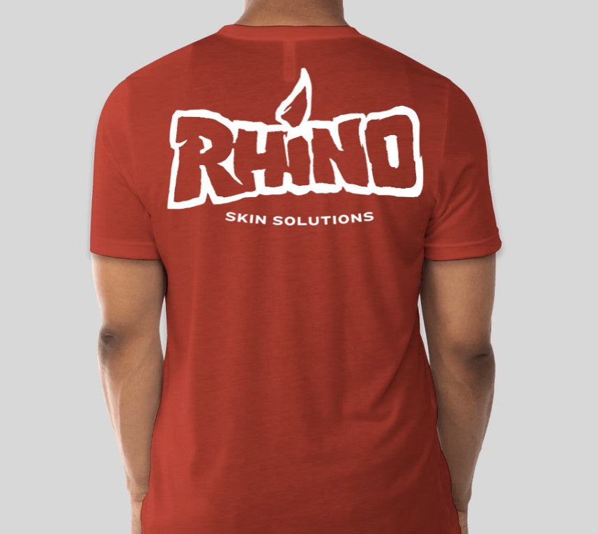 Explore Rhino Logo T-Shirts in Brick, made from soft and durable tri-blend fabric. Ideal for climbers and outdoor enthusiasts, these tees offer unmatched comfort, style, and a perfect fit. Shop Rhino apparel now!